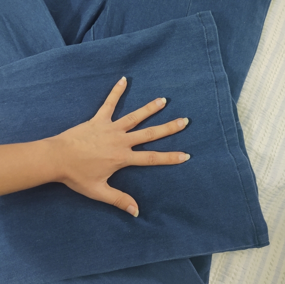 Elephant Leg Denim Jumpsuit - Picture 5 of 7